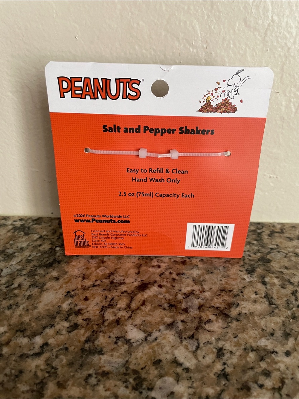 Peanuts Snoopy Fall Salt & Pepper Shaker Set - Orange & Silver - Picture 3 of 3